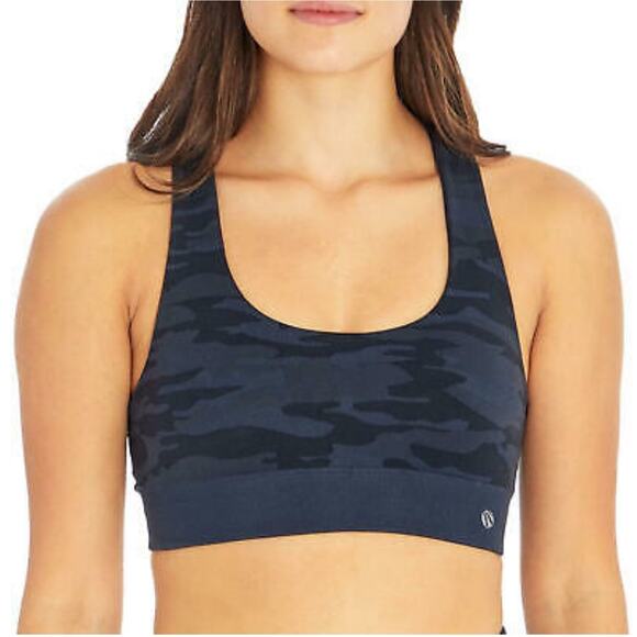 Marika Sports Bra Size Large Performance Seamless Dry-Wik Dark Navy Camo NWT - Picture 1 of 3